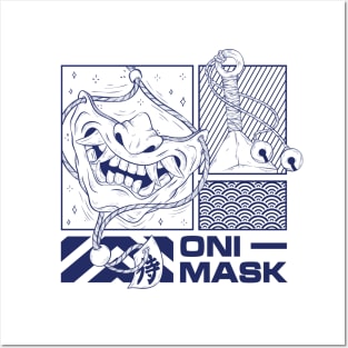 Japanese Demon Oni Mask Posters and Art